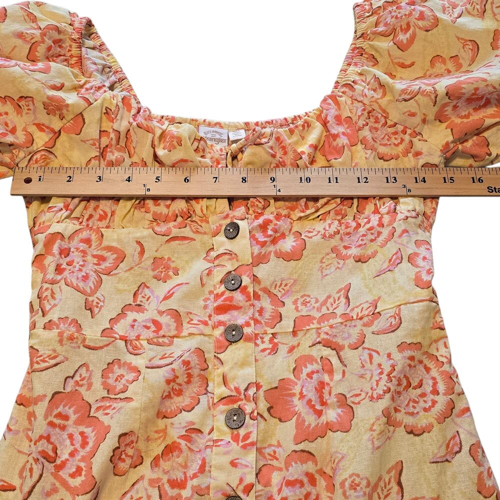 Billabong x Wrangler Far & Away Mini Dress Womens Size Small Button Front Boho - Picture 10 of 12
